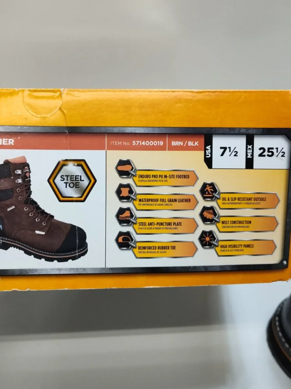 Herman Survivors Dozier Mens 7.5 Steel Toe Leather Work Boots Waterproof NWT
